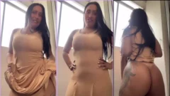 Alessandra Marques de vestido mostrando a sua bucetinha