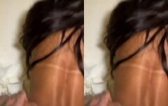 Morena ninfeta tatuada sendo comida por um roludo em vídeo caseiro