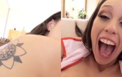 Morena rabuda sentando com força na rola grossa até gozar gostoso