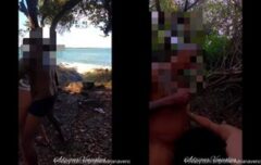 Negão fogoso devorando a esposa do amigo na mata com muito tesão