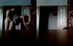 Novinha safada sendo comida pelo tio com força até gozar gemendo alto