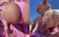 Amiga loira peituda sendo comida na praia em vídeo amador até gozar