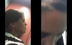 Casal safado transando no banheiro da rodoviária com gemidos altos e gozada quente
