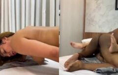 Morena safada resolve briga com o namorado dando o rabo e gemendo alto na cama